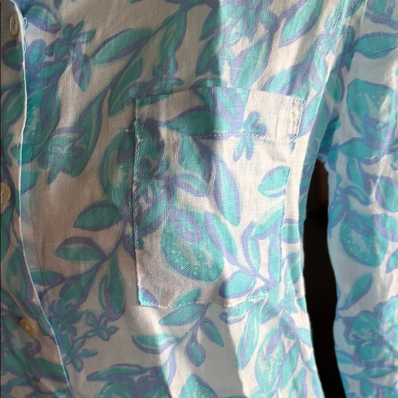 Lilly Pulitzer sea coast linen floral XXS - Picture 4 of 9